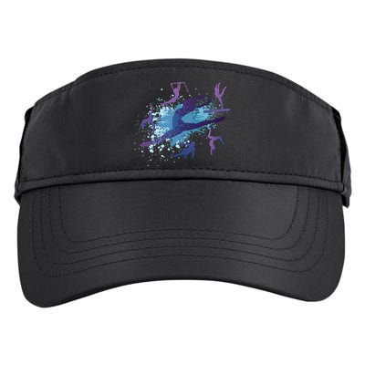 Gymnast Silhouettes  Adult Drive Performance Visor