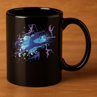 Gymnast Silhouettes  11oz C Handle Ceramic Mug
