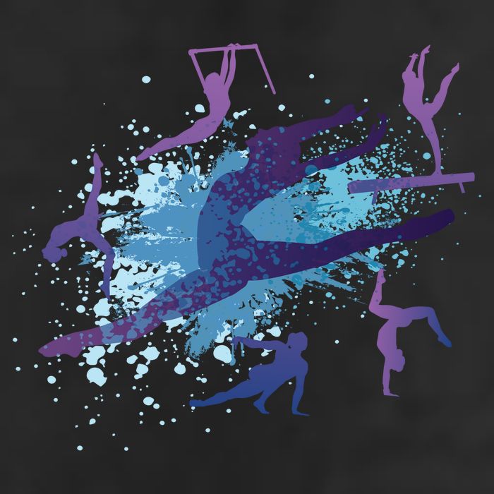 Gymnast Silhouettes  Beanie