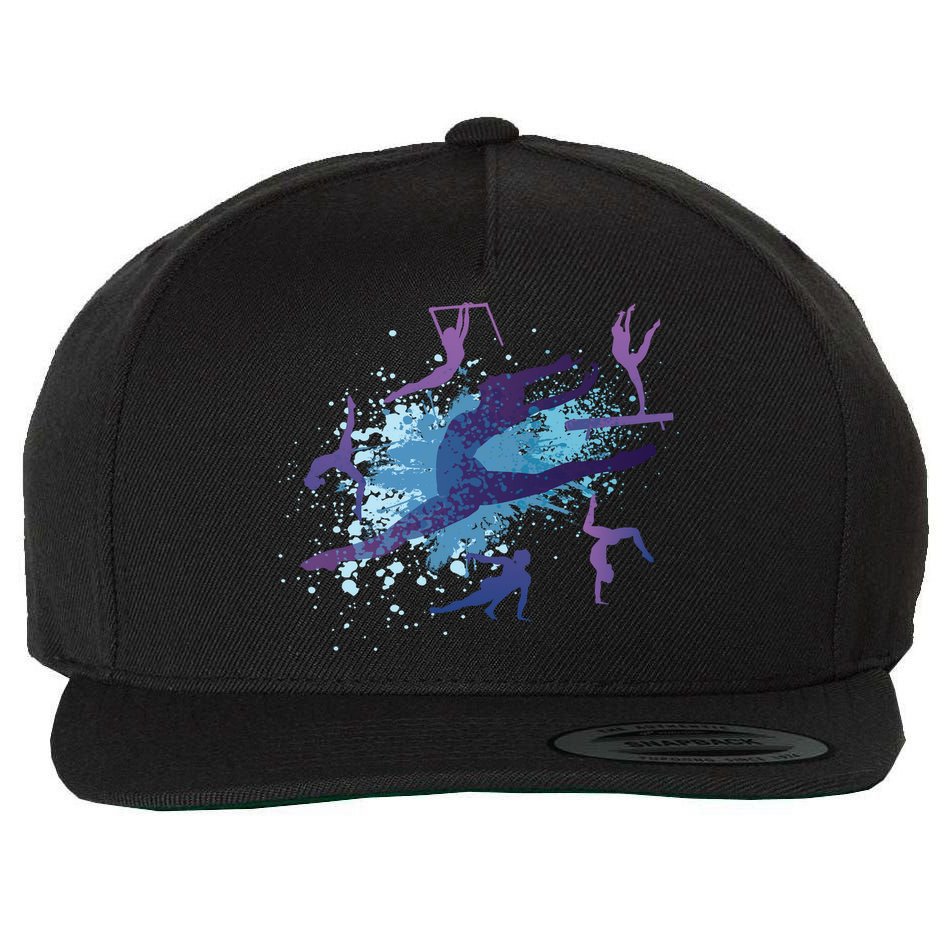 Gymnast Silhouettes  Wool Snapback Cap