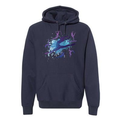 Gymnast Silhouettes  Premium Hoodie