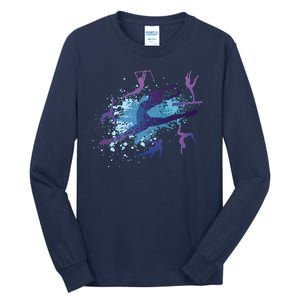 Gymnast Silhouettes  Tall Long Sleeve T-Shirt