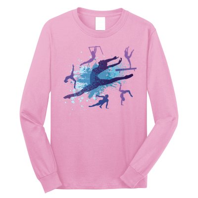 Gymnast Silhouettes  Long Sleeve Shirt
