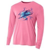 Gymnast Silhouettes  Cooling Performance Long Sleeve Crew