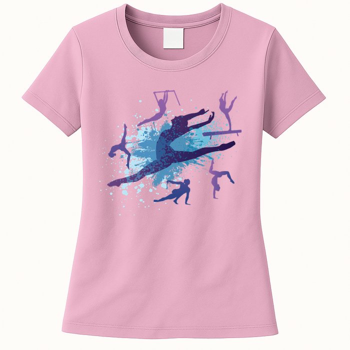 Gymnast Silhouettes  Womens T-Shirt