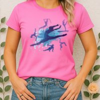 Gymnast Silhouettes  Womens T-Shirt