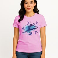 Gymnast Silhouettes  Womens T-Shirt