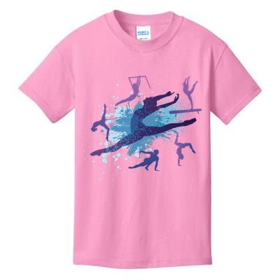 Gymnast Silhouettes  Kids T-Shirt