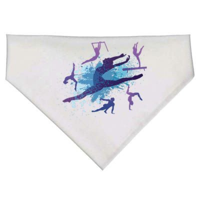 Gymnast Silhouettes  USA-Made Doggie Bandana