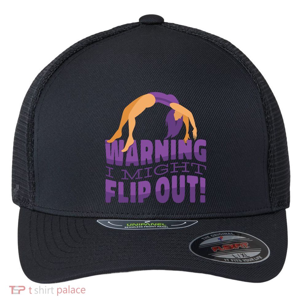 Gymnast Warning Flexfit Unipanel Trucker Cap