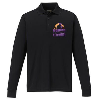 Gymnast Warning Performance Long Sleeve Polo