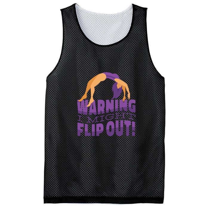 Gymnast Warning Mesh Reversible Basketball Jersey Tank