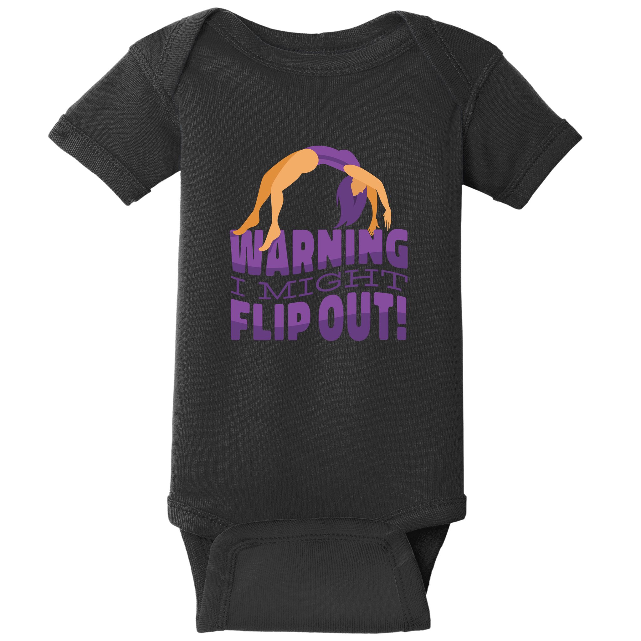 Gymnast Warning Baby Bodysuit