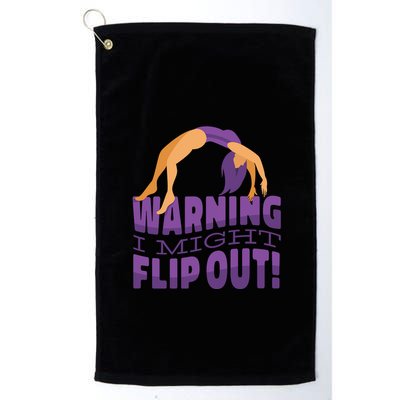 Gymnast Warning Golf Towel