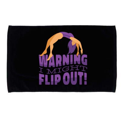 Gymnast Warning Microfiber Hand Towel