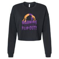 Gymnast Warning Cropped Pullover Crew
