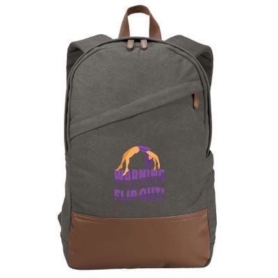 Gymnast Warning Cotton Canvas Backpack
