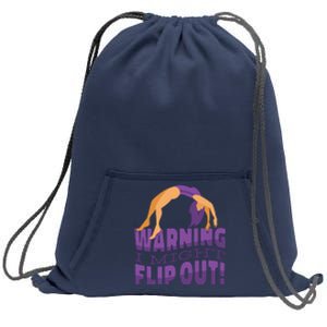 Gymnast Warning Sweatshirt Cinch Pack Bag