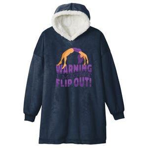 Gymnast Warning Hooded Wearable Blanket