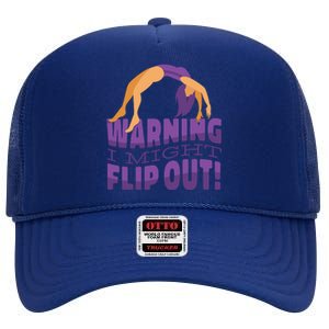 Gymnast Warning High Crown Mesh Back Trucker Hat