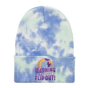 Gymnast Warning Tie Dye 12in Knit Beanie