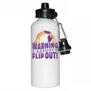 Gymnast Warning Aluminum Water Bottle