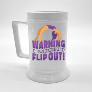 Gymnast Warning Beer Stein