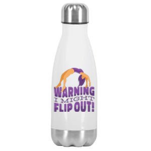 Gymnast Warning Stainless Steel Insulated Water Bottle