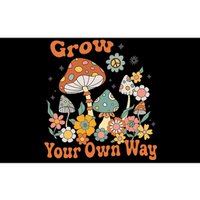 Grow Your Own Way Groovy Mushroom Hippie Flower Bumper Sticker