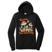 Grow Your Own Way Groovy Mushroom Hippie Flower Women's Pullover Hoodie