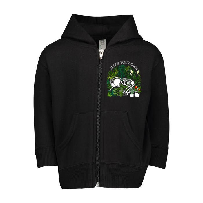 Grow Your Own Plants Lover Gifts Toddler Zip Fleece Hoodie