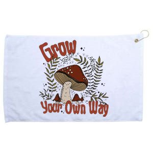 Grow Your Own Way Cute Mushroom Themed Foraging Grommeted Golf Towel