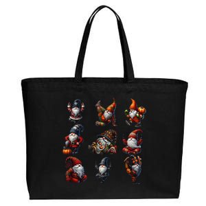 GnomeS Yoga Positions For Thanksgiving Halloween Christmas Cotton Canvas Jumbo Tote