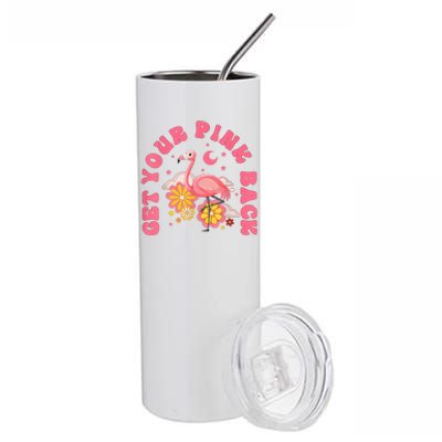 Get Your Pink Back Funny Flamingo Stainless Steel Tumbler