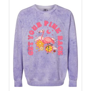 Get Your Pink Back Funny Flamingo Colorblast Crewneck Sweatshirt