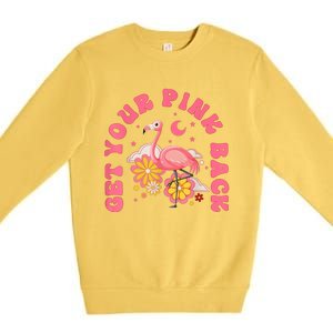 Get Your Pink Back Funny Flamingo Premium Crewneck Sweatshirt