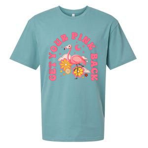 Get Your Pink Back Funny Flamingo Sueded Cloud Jersey T-Shirt