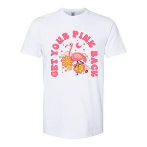 Get Your Pink Back Funny Flamingo Softstyle CVC T-Shirt