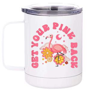 Get Your Pink Back Funny Flamingo 12 oz Stainless Steel Tumbler Cup