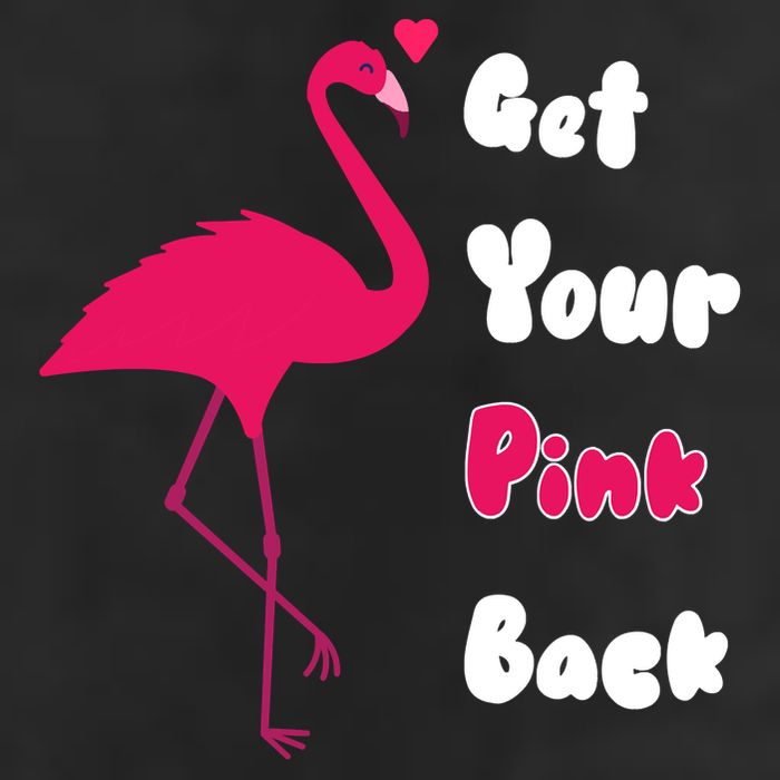 Get Your Pink Back Flamingo Sweatshirt 7 Panel Mesh Trucker Snapback Hat