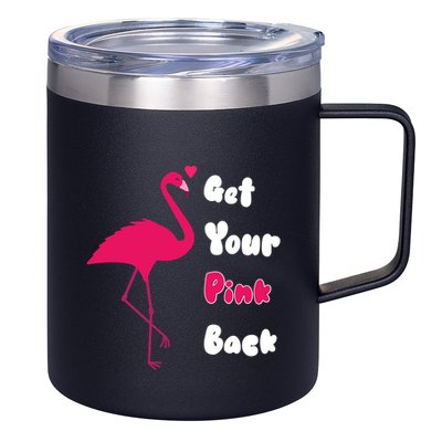 Get Your Pink Back Flamingo Sweatshirt 12oz Stainless Steel Coffee Mug