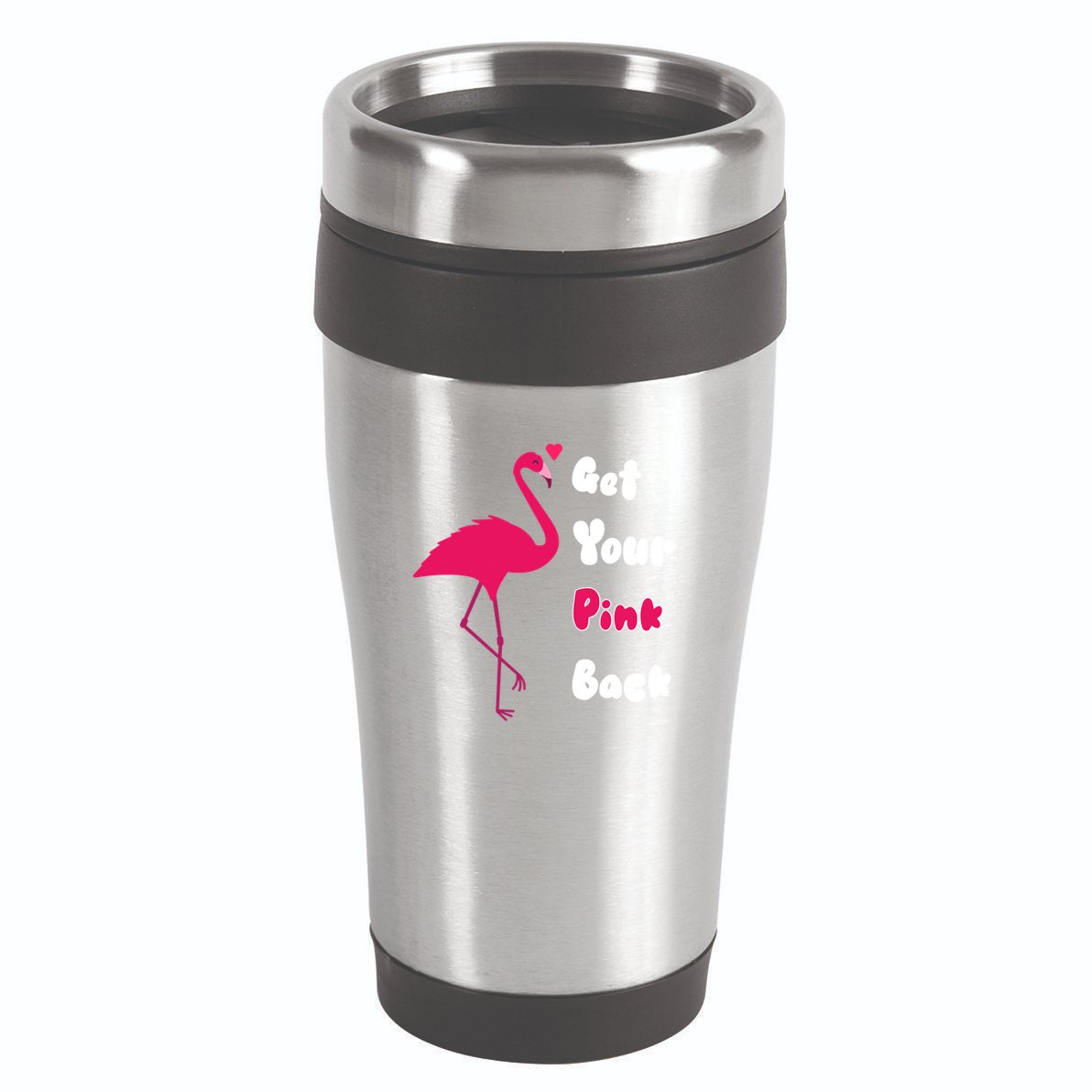 Get Your Pink Back Flamingo Sweatshirt 16oz Travel Tumbler