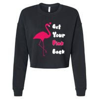 Get Your Pink Back Flamingo Sweatshirt Cropped Pullover Crew