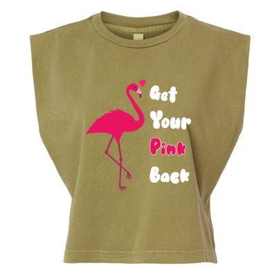 Get Your Pink Back Flamingo Sweatshirt Garment-Dyed Women's Muscle Tee