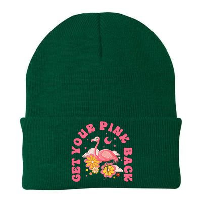 Get Your Pink Back Funny Flamingo Knit Cap Winter Beanie