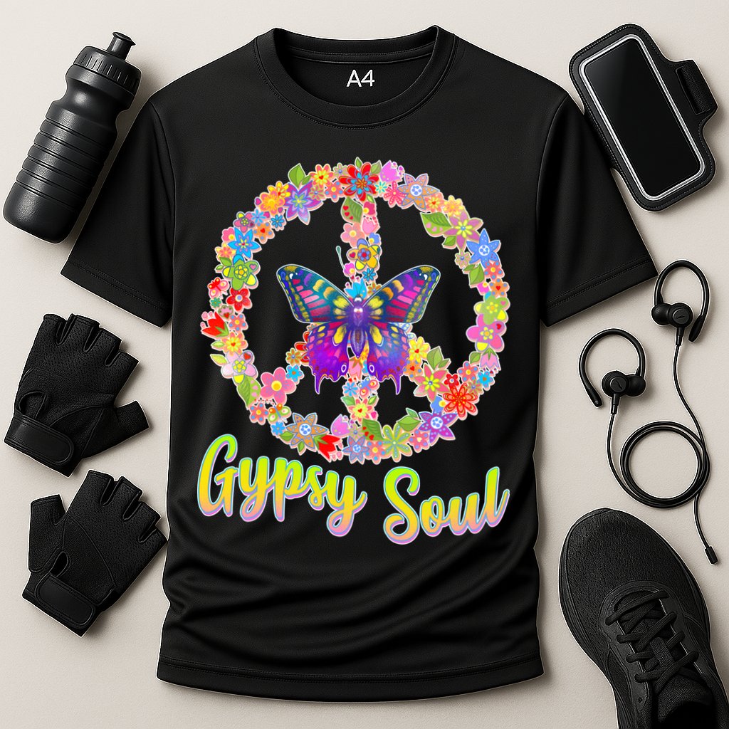 Gypsy Soul Flower Wreath Cooling Performance Crew T-Shirt