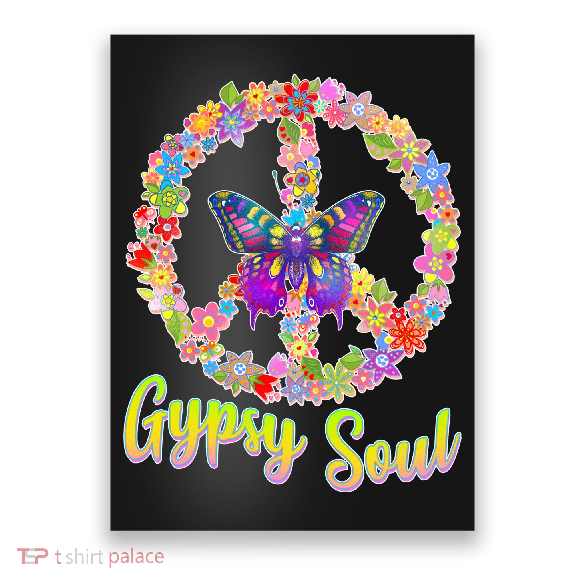 Gypsy Soul Flower Wreath Poster