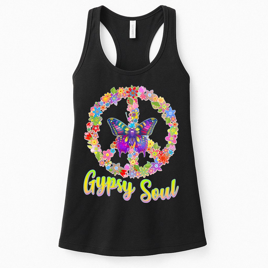 Gypsy Soul Flower Wreath Womens Tank Top