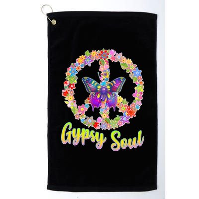 Gypsy Soul Flower Wreath Platinum Collection Golf Towel