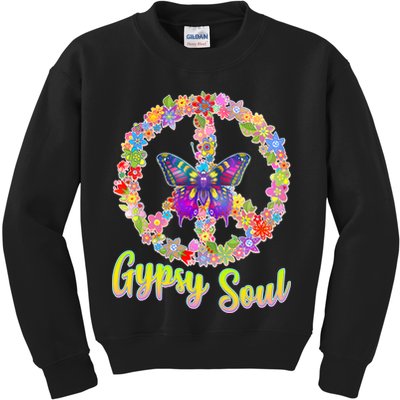 Gypsy Soul Flower Wreath Kids Sweatshirt
